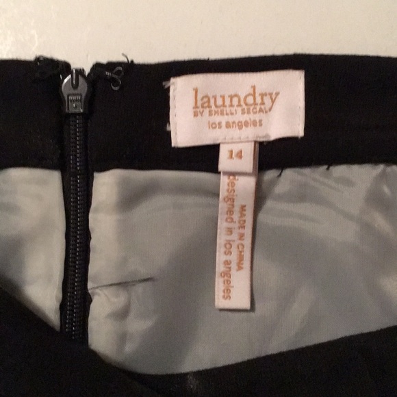 Laundry by Shelli Secal black lattice detail skirt - Picture 6 of 7